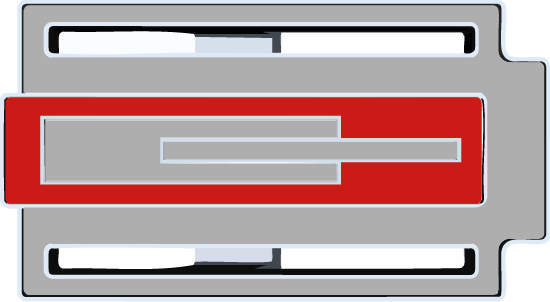 Detalle de hebilla plata artesanal Zizhá con lacado a mano en rojo en zona 3, acabado pulido y elegante.