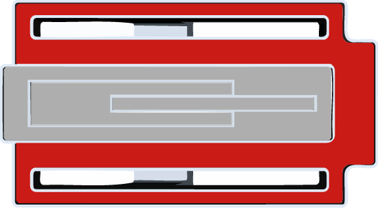 Hebilla plata Zizhá con zona 4 lacada en rojo a mano en España.